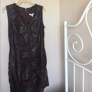 Brown Leather Dress 💫
