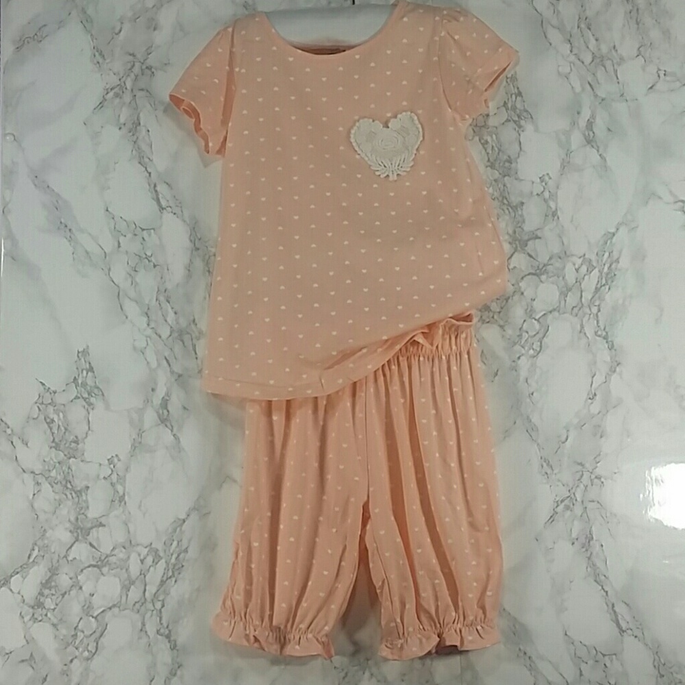 Pastel Pink Hearts 2 pc set. Kids :) - Picture 1 of 7
