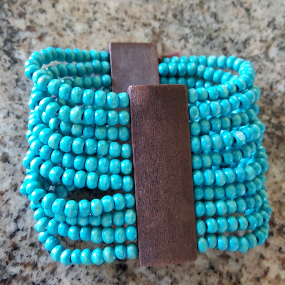 SOLD Beaded bracelet, turquoise color SOLD