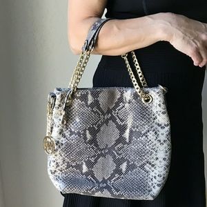 Michael Kors Snakeskin Crossbody Messenger Bag