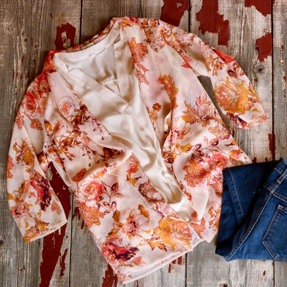 Floral Print Cardigan