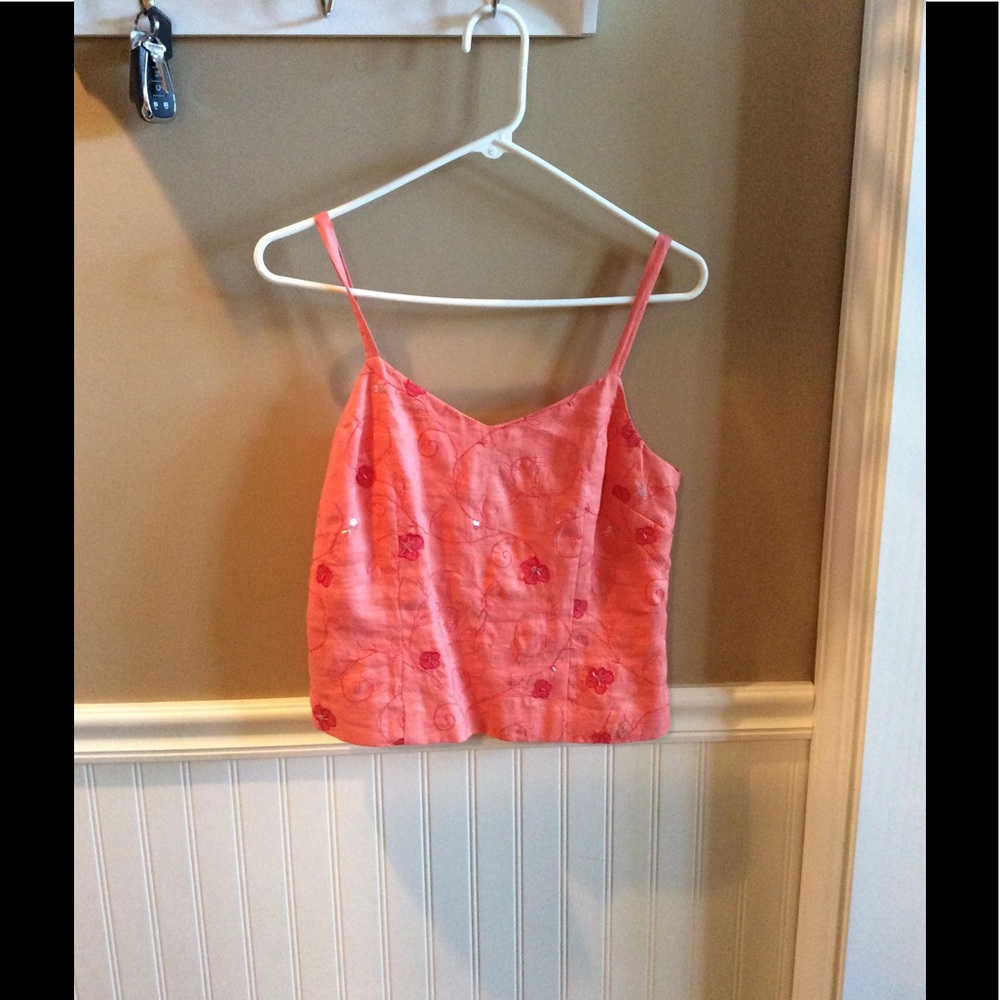 2 piece linen outfit.  top is 8 P bottom is 6 P