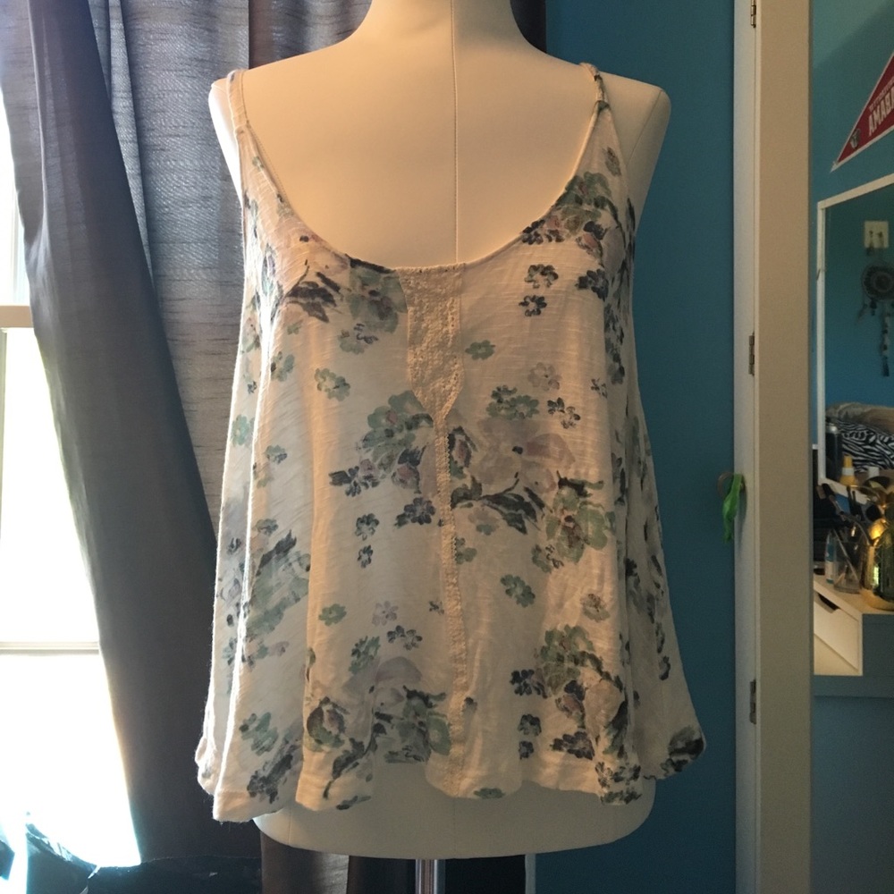 White floral cami