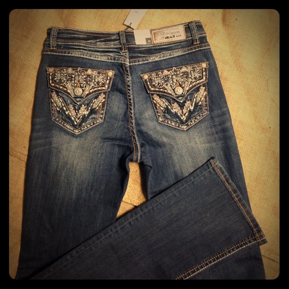 New Grace in LA boot cut easy fit mid rise jeans