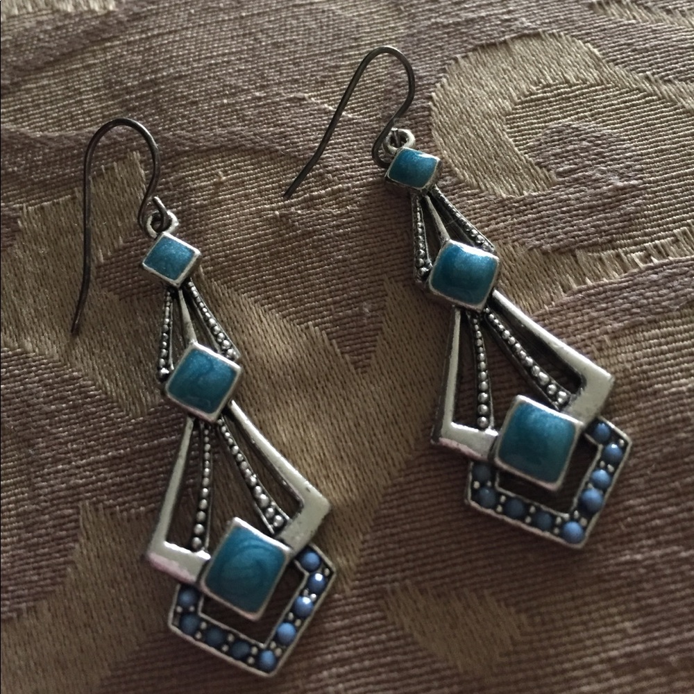 Turquoise and Silver Earrings