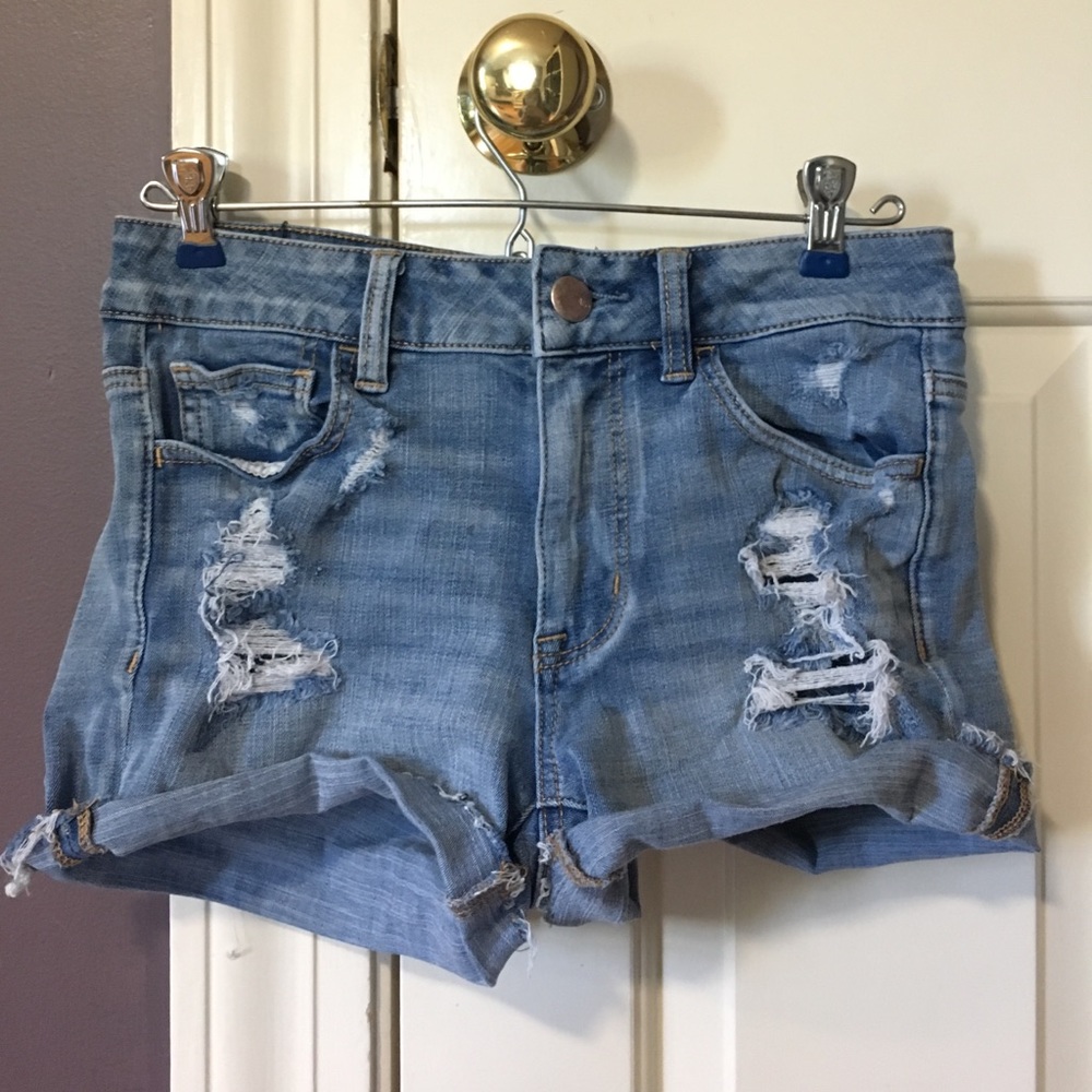 AE denim shorts