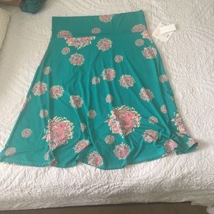 Teal and Pink LuLaRoe Skirt