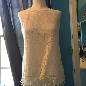 Crotchet high neck cami