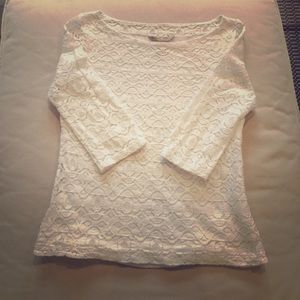 💕beautiful white lace blouse 💕 3/4 sleeves