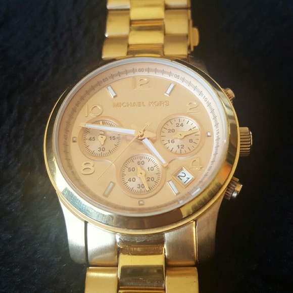 Michael Kors Rose Gold Chronograph Runway Watch main image 6