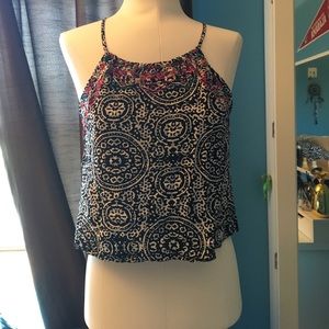 Patterned halter top
