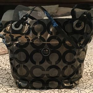 Black coach bag.. water resistant