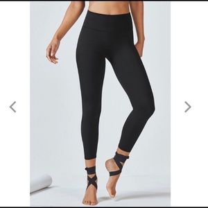High Waist Fabletics Leggings - Black, 7/8 length
