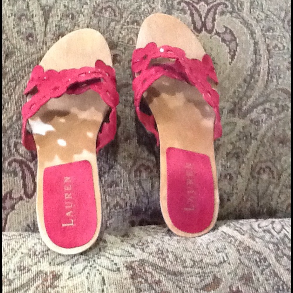  Red Viviana Lauren Ralph Lauren Slip-in Heels