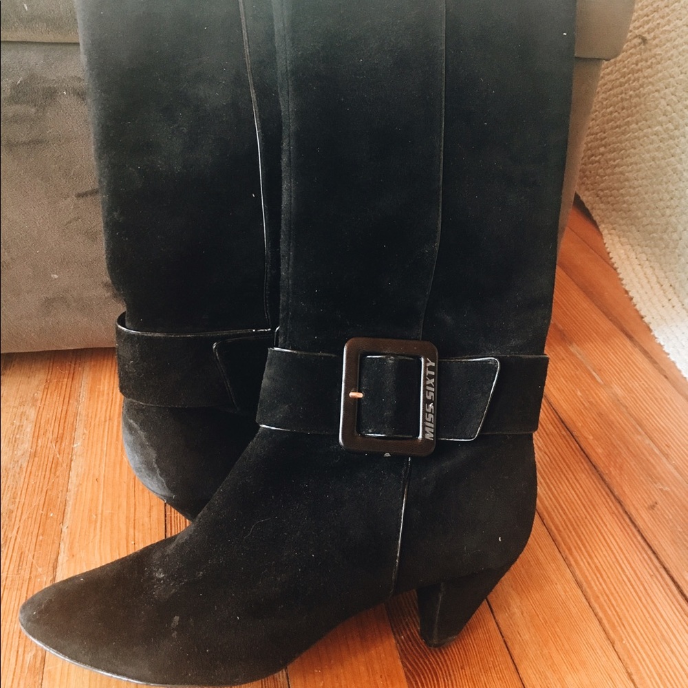Miss sixty black suede boots