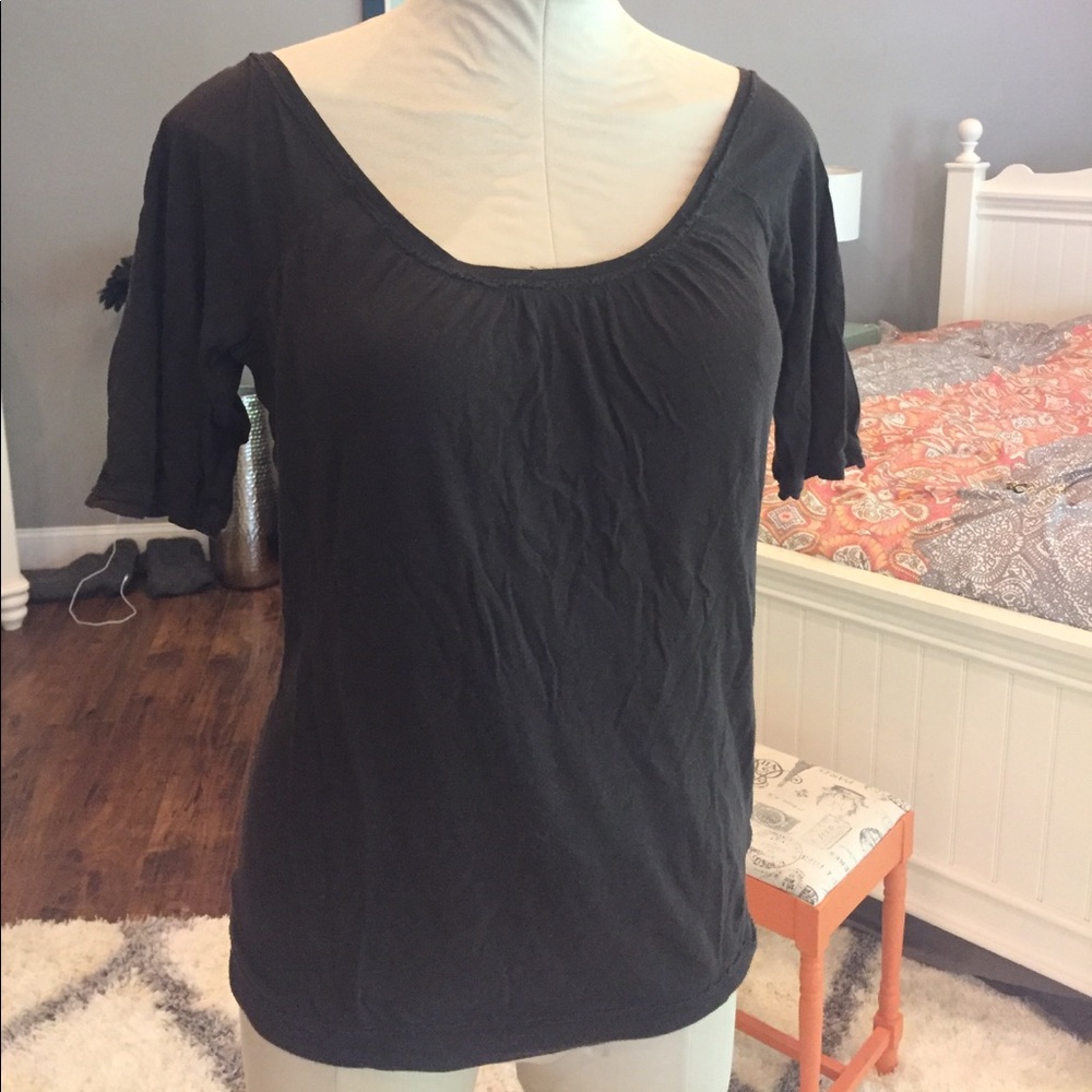 Sheer Boat Neck Blouse