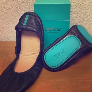 Tieks Black Ballet Flats, size 7, worn twice