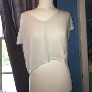 Light blue cropped top