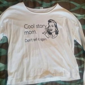 Cool story mom crop top