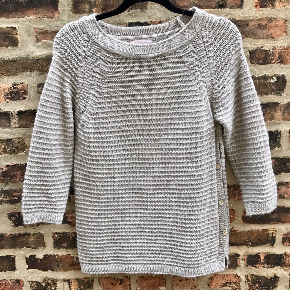 Mother-of-Pearl Button Detail Sweater