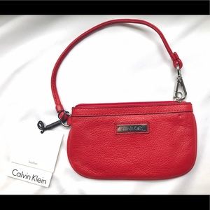 Calvin Klein red wristlet