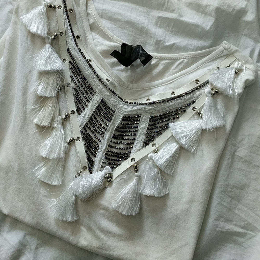 NWT H&M beaded and fringe top