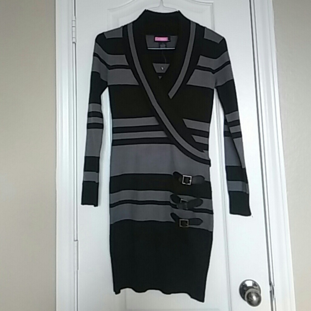 *DONATED* Grey & black sweater dress