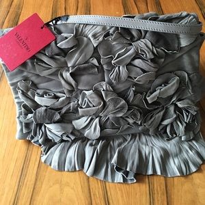 Valentino Floral Garavani Petale Gray Bag Shoulder