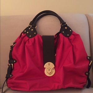 JPK Paris 75 Red Nylon Shoulder Bag