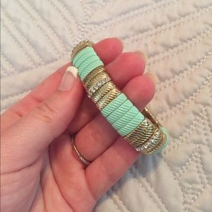 Mint Green and Gold Bracelet