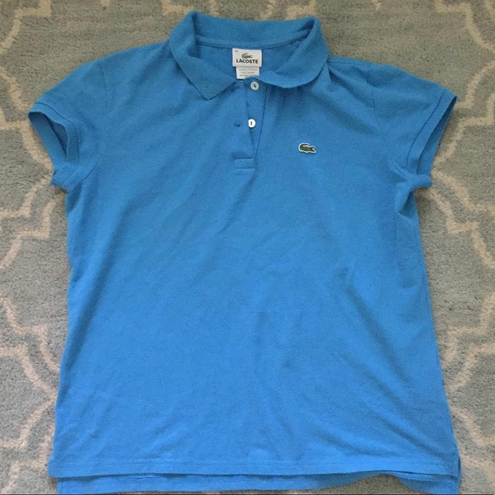 GREAT CONDITION!! Lacoste light blue women's polo