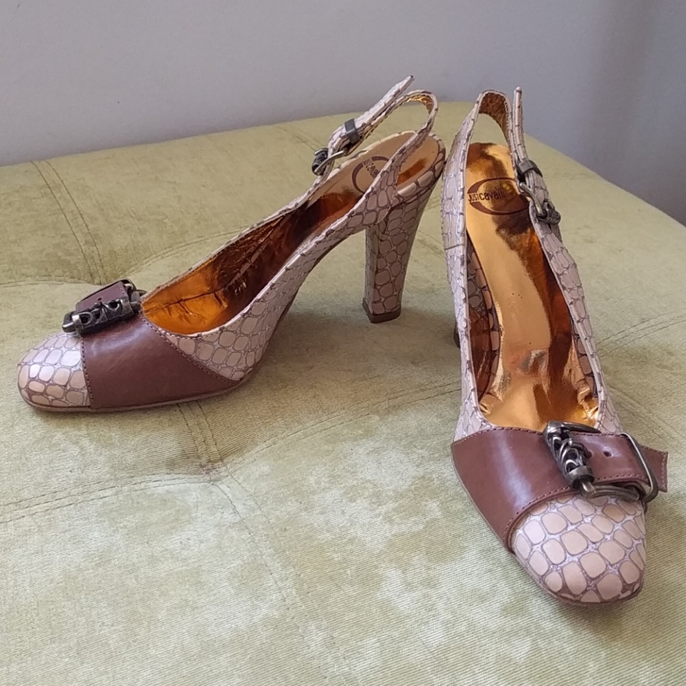 Brand new Just Cavalli sling back shoes