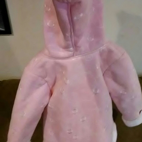 Pink and white button up coat - Picture 3 of 3