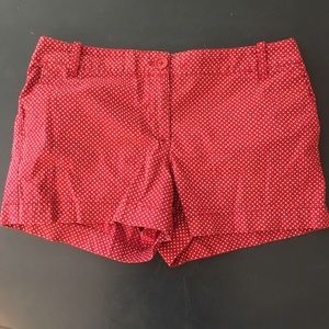 LOFT Red Polka Dot Shorts