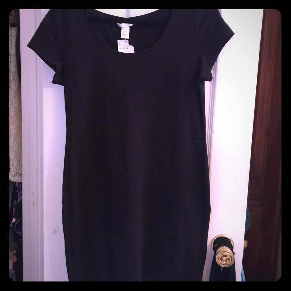 New black dress cotton