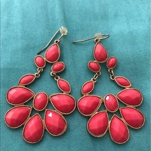 Pink chandelier earrings