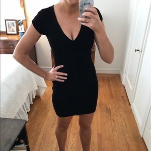 LBD-Black v neck dress