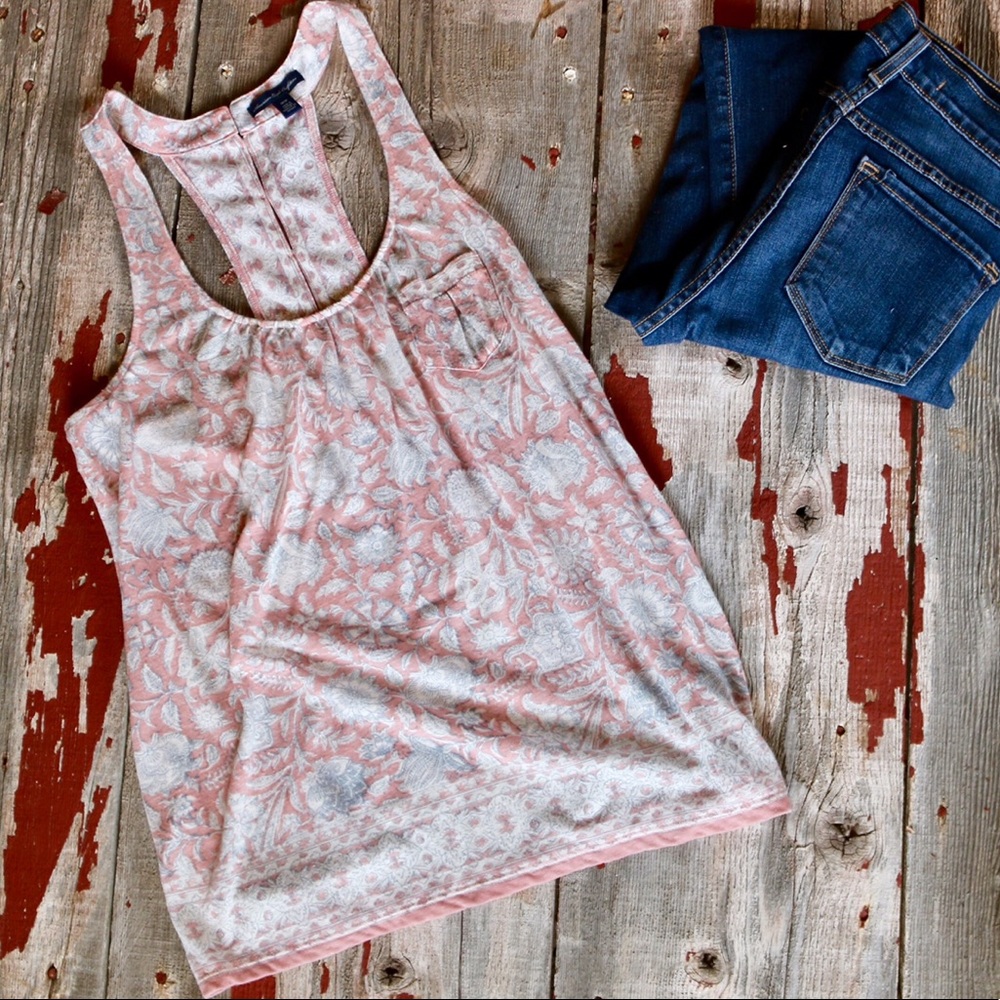 American Eagle Floral Print Tank Top