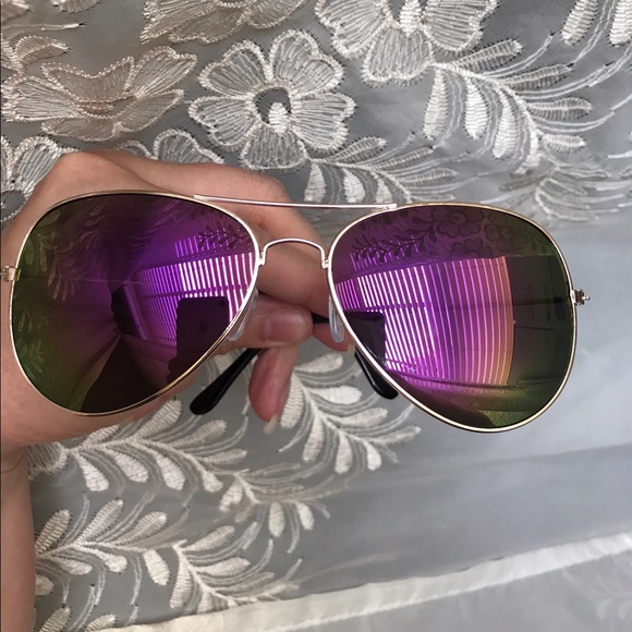💜Purple Mirror Aviators💚 - Picture 3 of 4