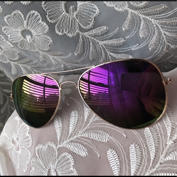 💜Purple Mirror Aviators💚 - Picture 4 of 4