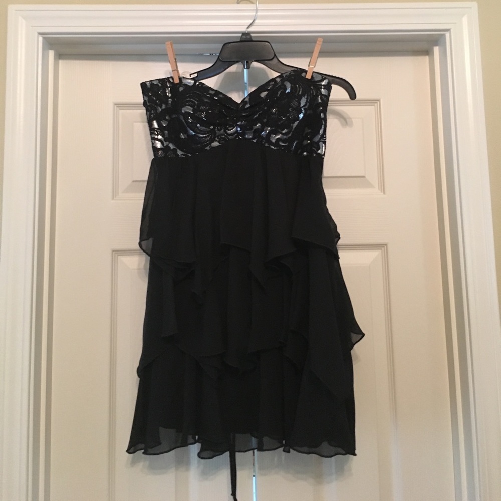 Junior Black Short Formal Dress