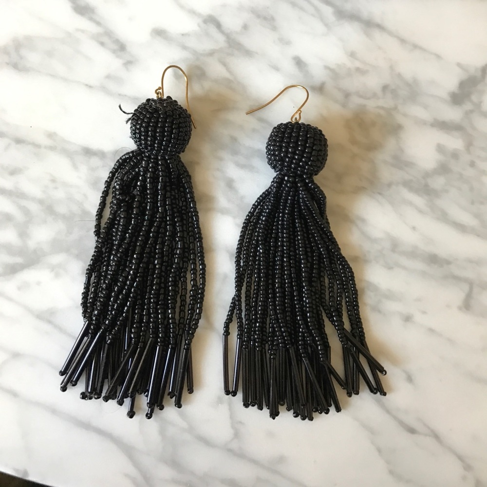Beaded tassel earrings by Vanessa mooney