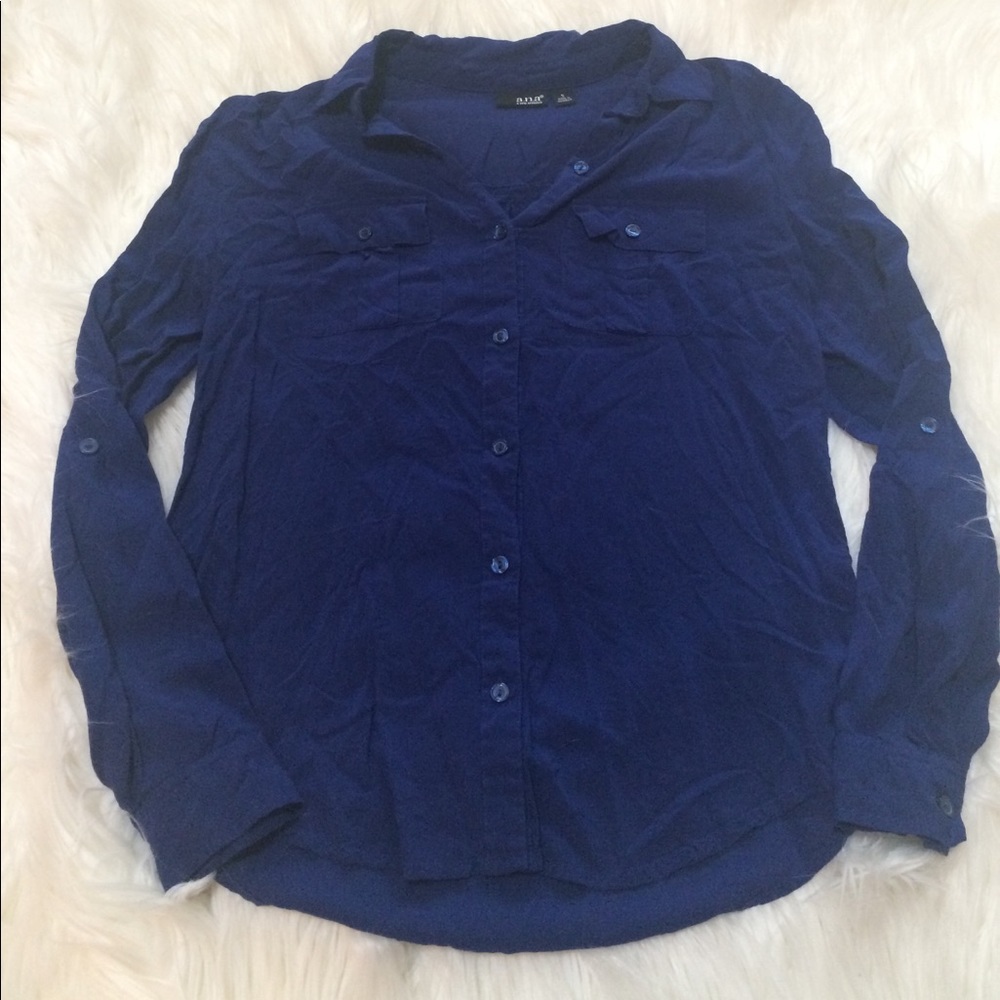 Blue button up size S