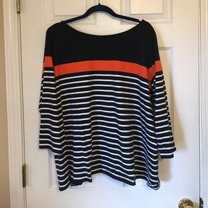 Boat Neck striped top