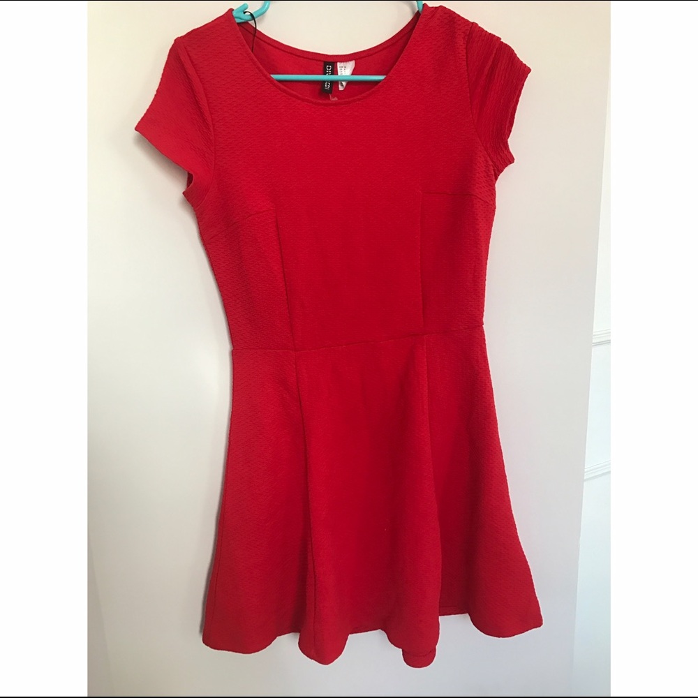 Red skater dress
