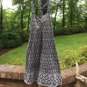 Casual gray patterned mini dress