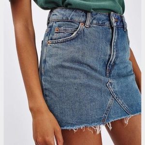 TOPSHOP DENIM SKIRT (size 2 and 4) fits small!!