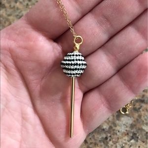 14k gold chain, pendant with Swarovski crystal