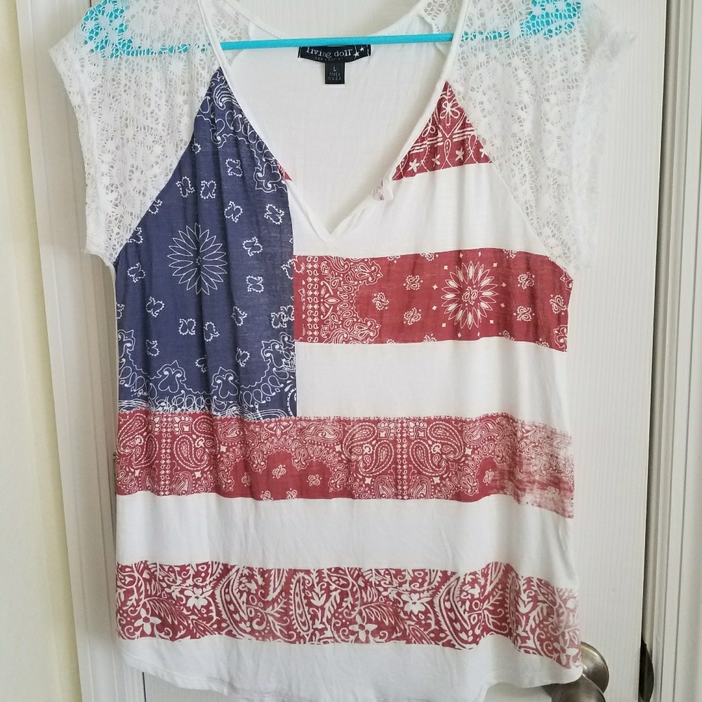 4th of July cute light shirt
