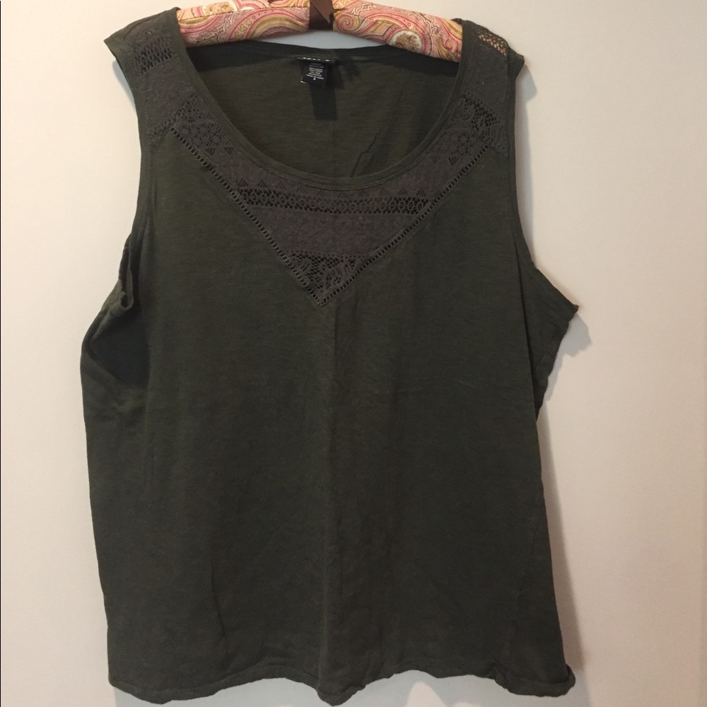 Army green tank top